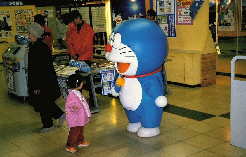 Maskot Kartun Doraemon Wujudkan Impian Bertemu Penggemar