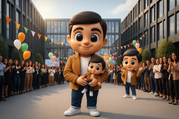 Kostum Maskot Perusahaan Manager