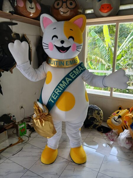 Kostum Maskot Duitin Emas